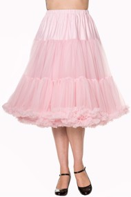 Deluxe petticoat/skørt, sart lyserød  - langt